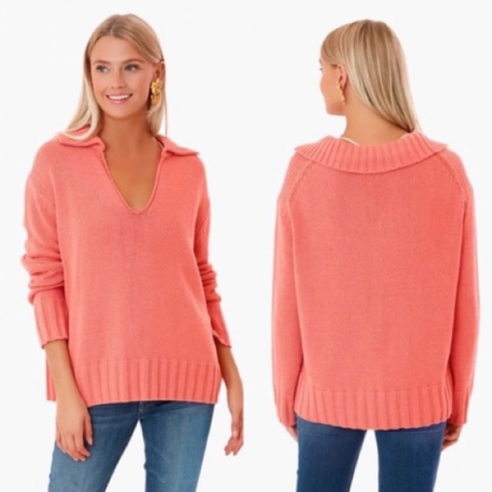NWT Tuckernuck Coral Estella Sweater Wool Cashmere Blend
